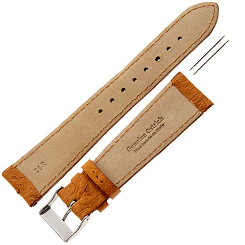 Gilden Unisex 16-20Mm Genuine Ostrich Watch Strap Ls51-0320 (20 Millimeter End Width, Tan) #TOP2