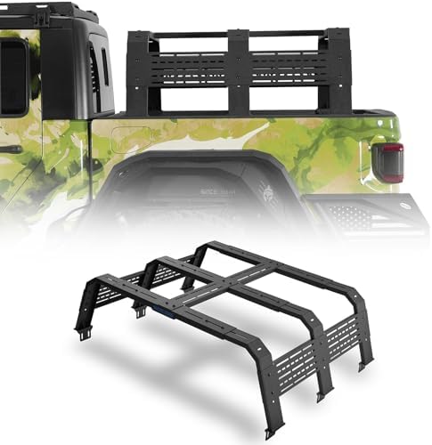 u-Box 19" High Overland Mid-Size Truck Bed Rack for Jeep Gladiato...