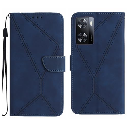 Rfvzubemok Compatible with OnePlus Nord N20 SE 4G Case,Compatible with OnePlus Nord N20 SE 4G Kickstand Flip Card Slot Magnetic Closure Phone Cover Blue