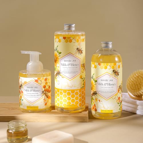 Image of ROMIIE ZOI Foaming Hand Soap, Milk Honey, 500ml / 16.8fl.oz | With Gift Box, Gentle cleansing, nourishes skin without drying