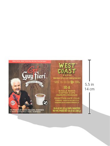 Miniatura 8 de Guy Fieri Flavortown Roasts Cápsulas de café, tostado de la costa oeste, café tostado oscuro atrevido, tazas de café de una sola porción para