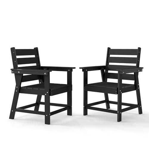 Image of HDPE Dining Chair, Set of 2, Black