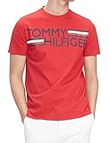 Tommy Hilfiger Men's Sport Short Sleeve Graphic T Shirt, Apple Red, LG