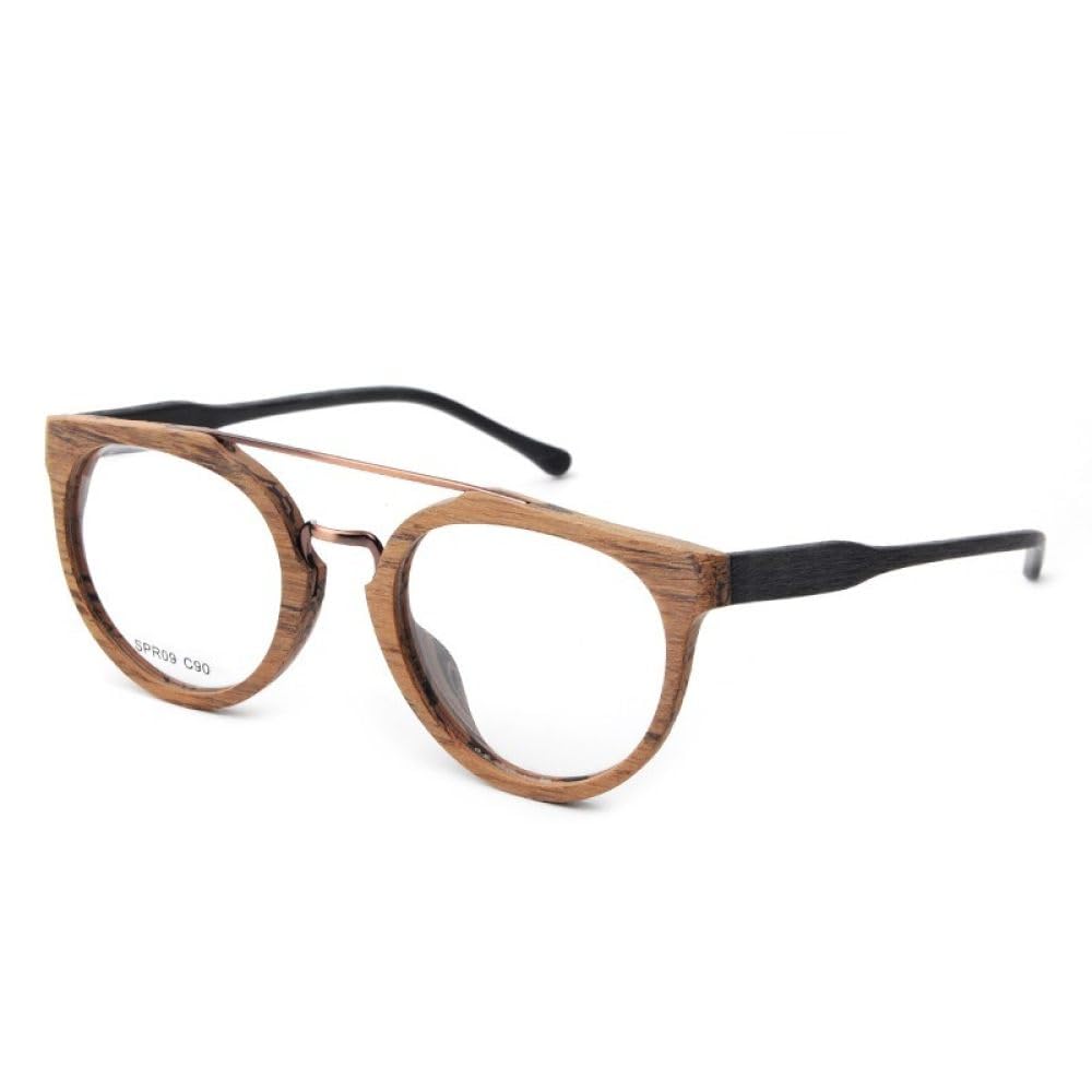 MUTYNE Occhiali da vista con montatura in legno imitazione Occhiali da vista Uomo donna