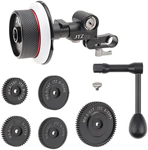 JTZ DP30 Single-15mm-Rod Cine Lens Follow Focus Puller Lever for Filmmaking Video Cinema DSLR Mirrorless Camera,Suitable for Sony Canon Nikon Blackmagic BMPCC 4K 6K Camera
