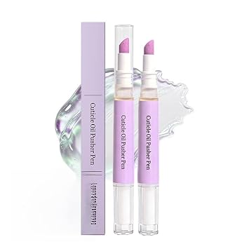 2-in-1 Cuticle Oil Pusher Pen, 2026 New Ceramic Cuticle Pusher & Nail Oil Pen for Dry & Damaged Nails Hangnails Moisturize Strengthen Brighten, Nail Care Pen Tool for Manicure & Pedicure 1pc