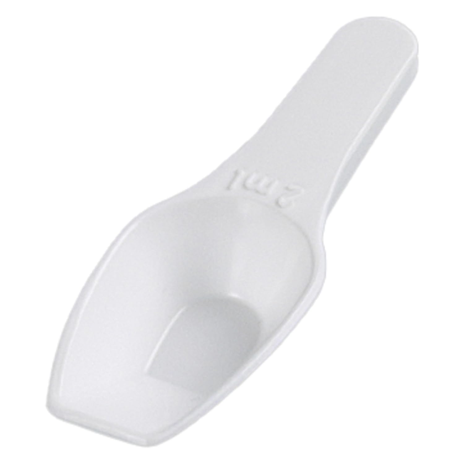 Bürkle Polypropylen Mess-Schaufel, Weiß, 2ml Kapazität, 60mm x 21mm