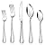 20-Piece Silverware Set, HaWare Stainless Steel Flatware Service for 4, Pearled Edge Tableware Cutlery Include Knife/Fork/Spoon, Beading Eating Utensil for Home, Mirror Polished, Dishwasher Safe