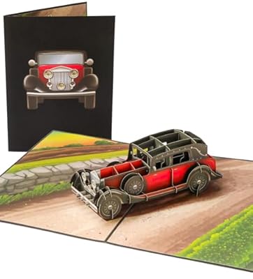 PopLife Tarjeta desplegable 3D clásica de automóvil para todas las ocasiones, feliz cumpleaños, día del padre, felicitaciones, jubilación, aniversario de trabajo, pensando en ti, eres el mejor, para | Ya disponible en tu tienda friki favorita! En mundofriki.es!