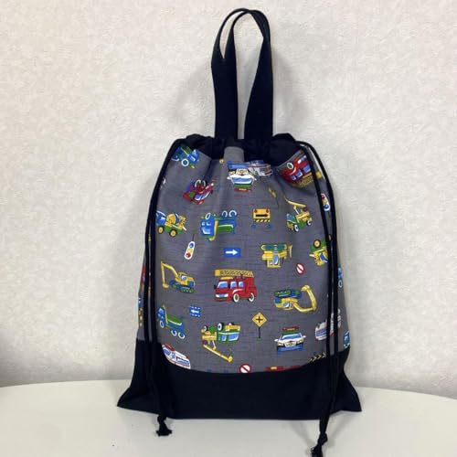 レッスンバッグ シューズ入れ 体操服入れ 3点セット 働く車