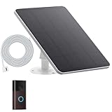 Solar Charge Compatible with Ring Battery Doorbell with a USB-C Power Connector.Ring Solar Charger for Battery Doorbell（White）