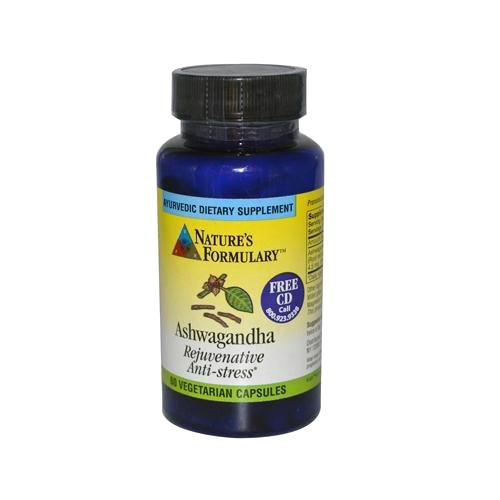 Nature's Formulary Ashwagandha Herbal Supplement - 60 Vegetarian Capsules