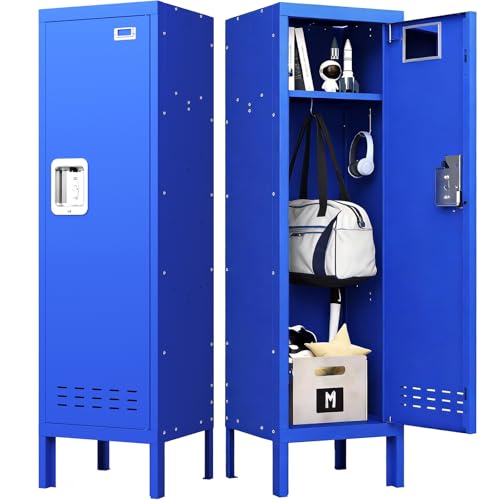 Image of BUTISOW Metal Kids Locker,Metal Cabinet Storage Lockers,Lockable for Employees with Door,54 inch Height Steel Locker,Lockable Steel Locker for Children's Room, Playroom, School,Gym