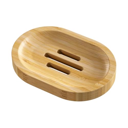 Jaboneras de Bambú de Madera Natural, Jaboneras para Pastillas de Jabon, Jabonera Madera, para Ducha de baño Fregadero, para Cocina, Esponjas, Accesorios, Almacenamiento, para Hogar Viajes