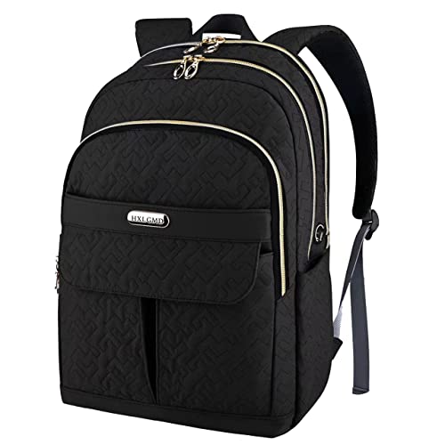 HXLGMD 15.6 Inch Laptop Backpack for Women, Quilted Teacher Nurse Backpack College Casual Daypack for Work Travel Office