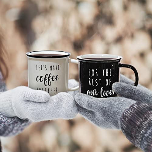 Let's Make Coffee Together Couple Mug Set 11 Ounce, Couple Coffee Mug Set, Lets Have Coffee Together Mug, Married Couple Coffee Mug Engagement Coffee Mug Forever Couple Wedding Gift Novelty Mug #TOP4