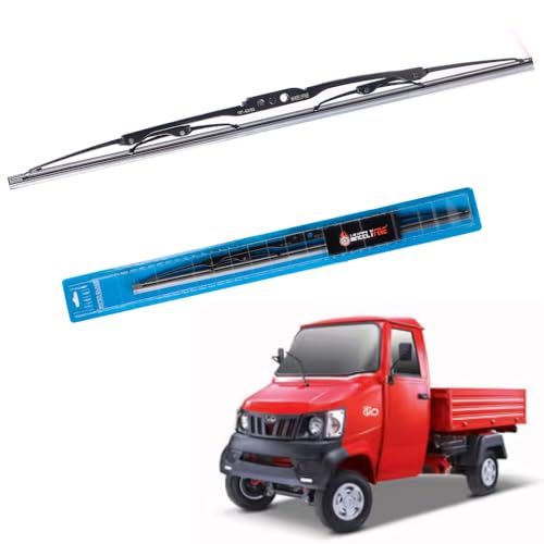 Image of Windshield Car Wiper Blades Metal Frame Water Repellant Cleaning Wiper Blades Refills Best for Mahindra Gio (2009 Onwards) Dr 14 inch