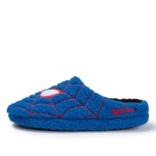 Image of Ground Up Spiderman Mens Slipper Clogs - Official Marvel Licensed Indoor House Shoes, Cozy Lightweight Slip On Scuff Slippers for Men, Sizes 7-14