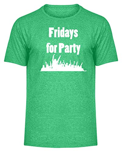 T-Shirt Melange Vert Homme Fridays for Party Vetement Casual Taille L