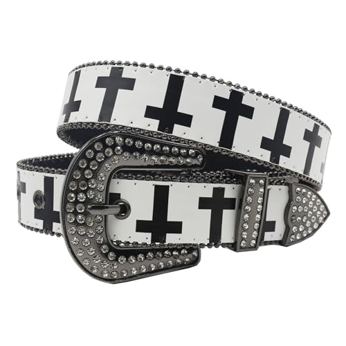 Diamond Belt Women Therian Goth Streetwear 2000s Punk Y2k Belts Vintage Grunge Emo Accessories