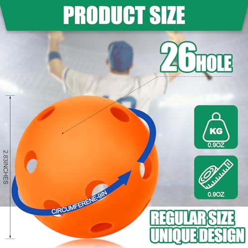 image for Tanlade 36 Pack Baseball Practice Balls Plastic Training Balls Lightwe