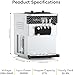 Soft Serve Ice Cream Machine, 22-30L/H Commercial Ice Cream Maker. Countertop Stainless Steel with LCD Panel 2450w for Home Bars Restaurants