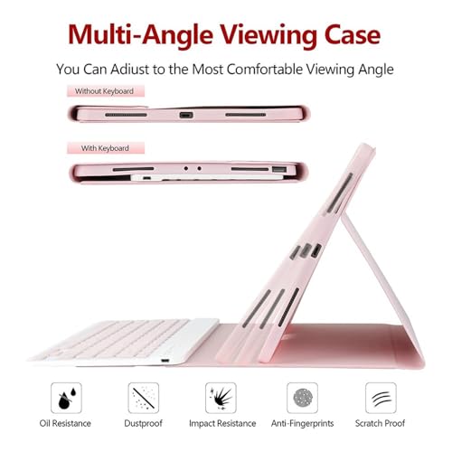 Coque iPad Air 13 M3 avec clavier pour travailler au café ou en voyage couleur bleu ciel
