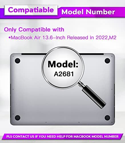PYS MacBook Air 13.6 Inch Magnetic Privacy Screen for M2 Chip 2022 (A2681) - Removable Anti-Spy Laptop Shield - Image 3