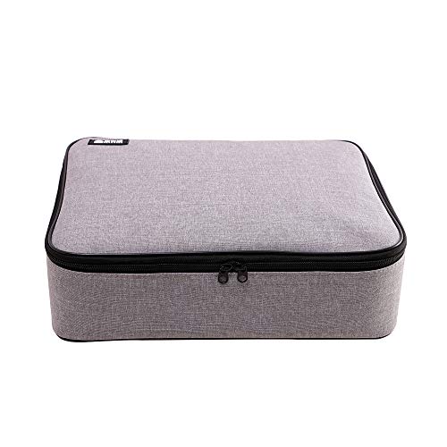 BAOYOUNI Sac de Rangement de Fichiers Portable Organisateur de Voyage avec Fermeture Éclair Stockage de Documents Importants Multifonctionnel pour Certificats, Cartes Bancaires, Passeport, Gris Cover