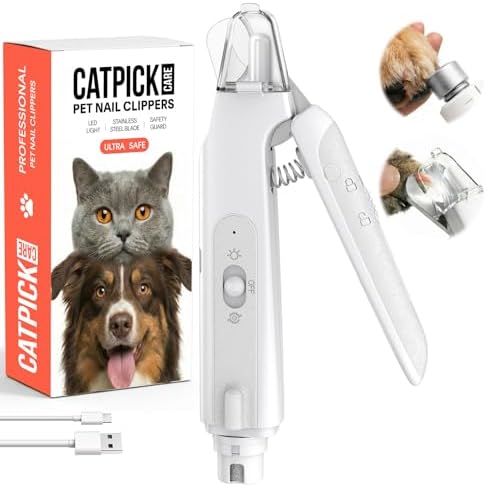 2-in-1 Dog & Cat Nail Clipper with Grinder - Dual Highlight LED R...