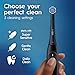 Oral-B iO Series 2 Rechargeable Electric Powered Toothbrush Starter Kit, Night Black with 2 Brush Heads - Automatic Pressure Sensor to Protect Gums - 3 Modes - 2 Min Timer