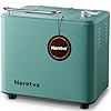 Neretva 20-IN-1 Bread Maker, Dual Heater 2LB Bread Machine Stainless Steel Bread Makers Machine Nonstick Ceramic Pan Compact for Gluten Free/Sourdough/Whole Wheat Bread/Yogurt, Breadmaker Recipe-Green