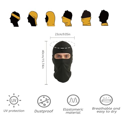 4-Pack Balaclava Outdoor Bike Riding Headgear Motorcycle Face Mask Ski Hat (Unisex) Yellow