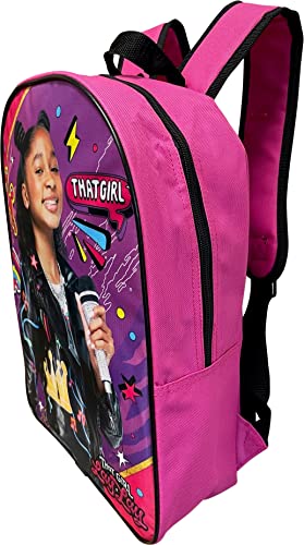 Ruz That Girl Lay Lay 15" School Backpack (Pink-Black)3