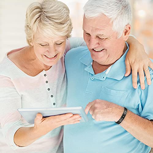 Feraco Mens Pure Titanium Magnetic Bracelet Magnetic Bracelet With Double Row Strong Magnets, Adjustable Jewelry Gift (Gray) #TOP4