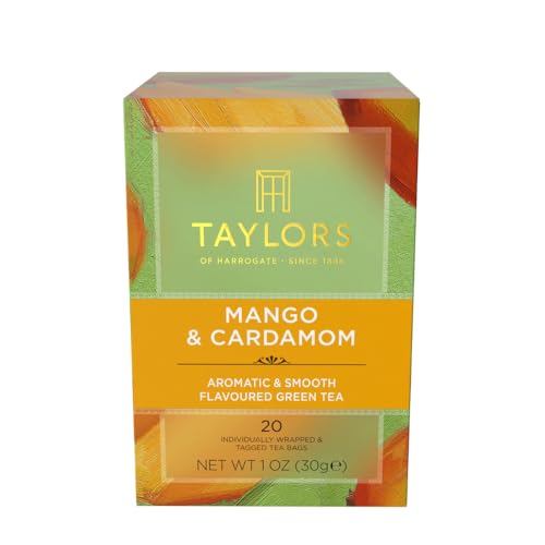 Image of Taylors of Harrogate Mango & Cardamom Green Tea Bags, 20ct (Pack of 6)