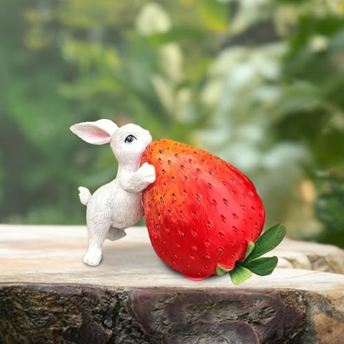 Sculpture animale lapin en résine blanche, objet d'art de haute finition - 6