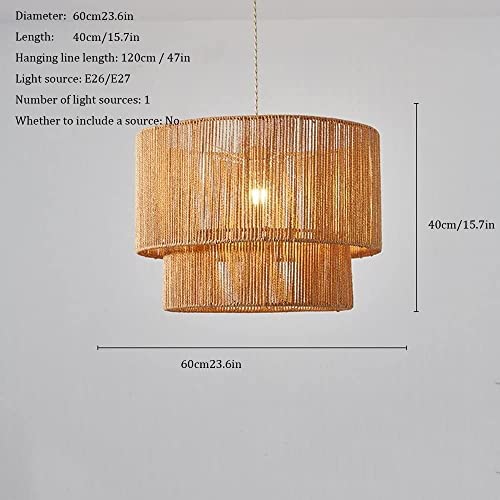 Lustre rétro en corde pour sublimer un éclairage de salon