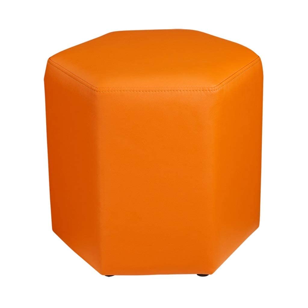 Pouf maquillage en cuir PU imperméable couleur #4 tabouret repose-pieds