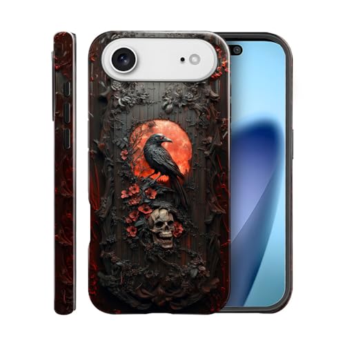 Coque P19JL Air crâne de corbeau gothique pour un style unique au quotidien