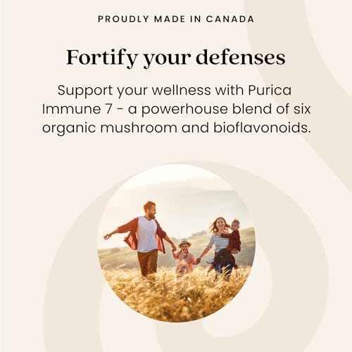 PURICA - Immune 7 Complex, 120 Vegan Capsules 120-Day Supply - Blend of Organic Sun Mushroom, Cordyceps, Red Reishi, Maitake, Shiitake & Turkey Tail for Daily Wellness & Balance, Non-GMO & Gluten-Free - Image 3