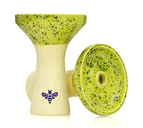 Bee Hookah Phunnel Yellow Shisha Kopf - Half Glazed Lime Dark Green