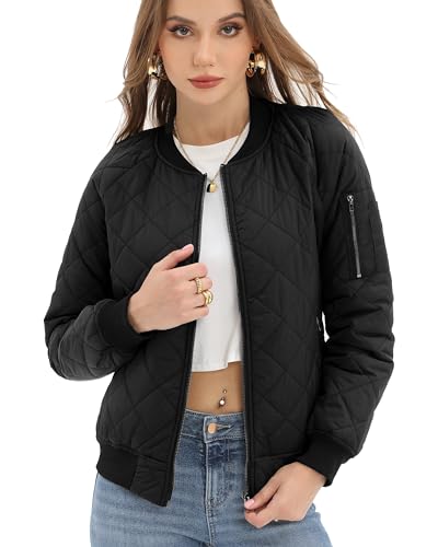 Argstar Women's Quilted Bomber Jakcet with 5 Pockets (XS-XXL)3