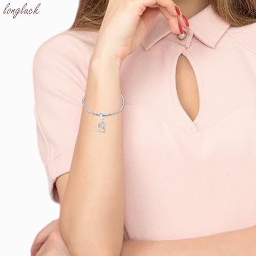 Complete A~Z Alphabet Charm Letter Beads Solid 925 Sterling Silver fits European Bracelets Necklace Women Jewelry Gift Options3