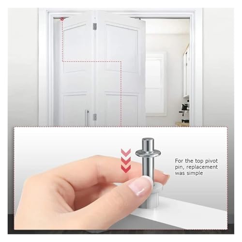 Kit de herrajes para puerta bi-fold rodillo superior 10 piezas repuesto para puerta plegable para ducha, closet y gabinete miniatura 2