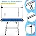 Lyromix 46''Large Dog Grooming Table, Adjustable Cat Drying Desktop with Arms, Nooses, Mesh Tray, Foldable Pet Station at Home, Maximum Capacity Up to 330Lb, 46inch, Blue