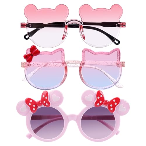 Girls Kids Sunglasses Round Flower Sunglass Cute Heart Glasses UV Protection Outside Beach Sunglasses
