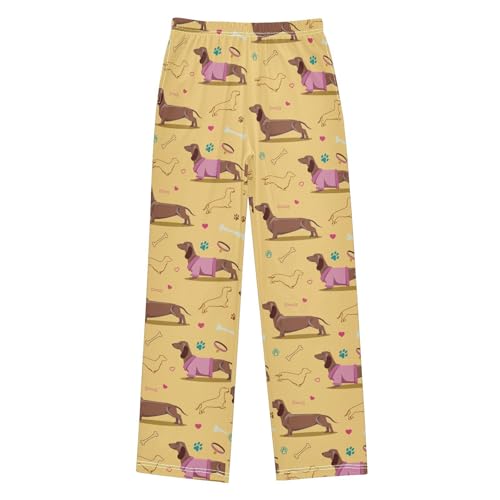 Boys' Pants Animal Dog Dachshund Cute Long Bottoms Jogger Pants Elastic Waist Trousers with Pockets S-XL