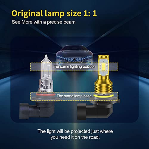 Sngl Hb4 9006 Led Fog Light Bulbs Yellow 3000K Extremely Bright High Power 9006 Hb4 Led Bulbs For 12V 24V Car Truck Drl Or Fog Light Lamp Replacement (Pack Of 2) #TOP4