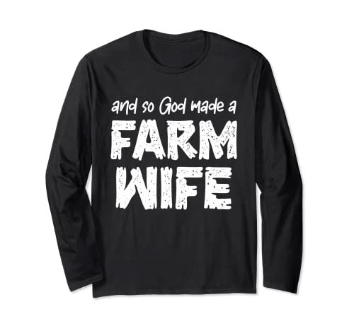 Farm Wife Farming Mom Funny Village Lover Hilarious Jokes Manga Larga